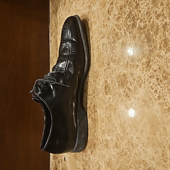 MEN'S PRADA BLACK PATENT LEATHER DRESS SHOES SZ 9 $750 MADE IN ITALY - Picture 3 of 7